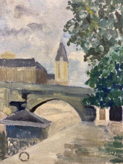 GENEVIEVE ZONDERVAN (1922-2013) FRENCH POST IMPRESSIONIST OIL - Paris Bridge
