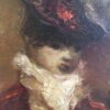Lady of Importance, Colourful Impressionist Oil Painting, Framed