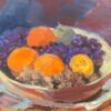1900-1999 German Modernist Oil Painting Still Life of Fruit in Bowl