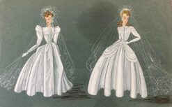 1940's Fashion Illustration - The Two Elegant Brides