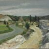 Signed French Impressionist Oil Winding Road South of France Landscape