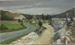 Signed French Impressionist Oil Winding Road South of France Landscape
