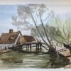 English Town Bridge - Signed Original British Watercolour Painting