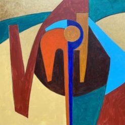 Abstract Painting by Listed British artist - Amazing Range of Bright Colors