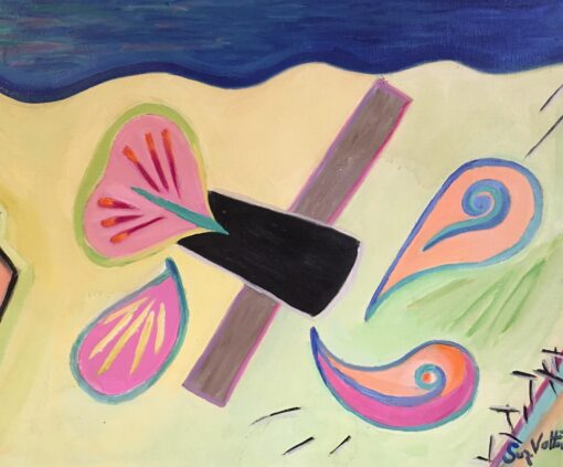 'Haut' Impressionist 1970s Abstract Oil Painting, Signed