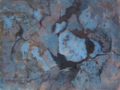 BARBARA DOYLE 1970's MODERN BRITISH OIL PAINTING - Blue Abstract