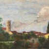 French Vintage Oil Painting View over old town