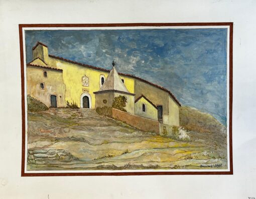 1950's Modernist/ Cubist Painting - French Building