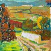 1940's Provence French Autumn Landscape - Post Impressionist artist