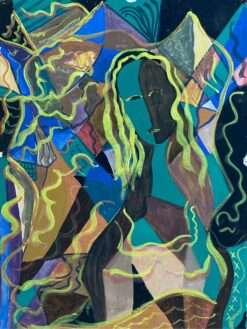 1950's French Modernist/ Cubist Painting Portrait