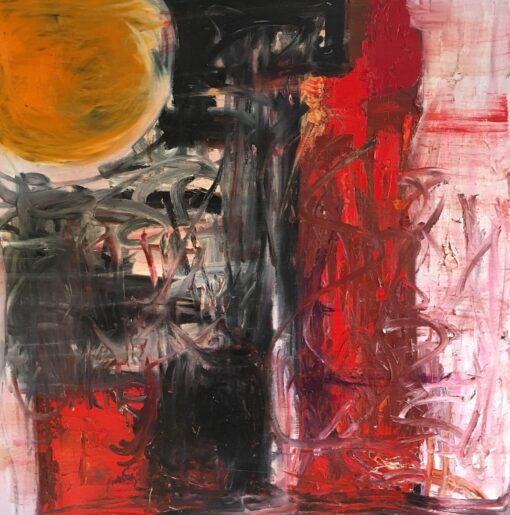 ‘Sun 1’  British Huge Abstract Oil Painting Expressionist Composition