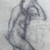 Mid 1900-1999 French Charcoal Drawing - Portrait of a Standing Nude Women