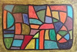 1930-1970 Cubism Abstract Oil Painting, Multi Coloured, British Artist