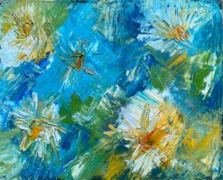 SALLY BRADSHAW (b.1962) CONTEMPORARY ABSTRACT BRITISH PAINTING - VIBRANT COLORS
