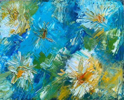 SALLY BRADSHAW (b.1962) CONTEMPORARY ABSTRACT BRITISH PAINTING - VIBRANT COLORS