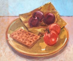 ‘Lunch’ a Still Life Oil Painting by British Artist