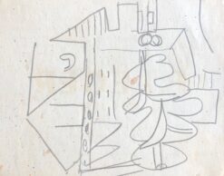 CARLOS CARNERO (1922-1980) ORIGINAL DRAWING BY FERNAND LEGER STUDIO WORKER
