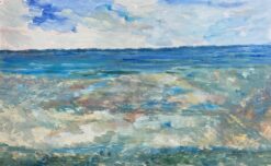1900-1999 French Impressionist Oil Painting - Fresh Blue Seas