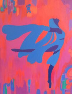 Dancer, Abstract French Oil Painting, Large Size
