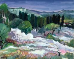 Sun Scorched Provence Landscape Les Alpilles, signed French Modernist Oil