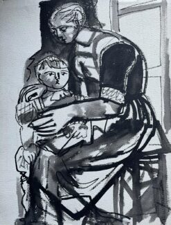CARLOS CARNERO (1922-1980) LARGE ORIGINAL PAINTING - FERNAND LEGER ASSISTANT