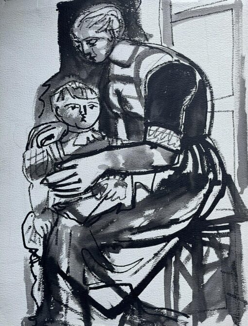 CARLOS CARNERO (1922-1980) LARGE ORIGINAL PAINTING - FERNAND LEGER ASSISTANT