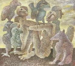 HUGE RUSSIAN SURREALIST ABSTRACT FIGURATIVE OIL PAINTING - SIGNED & DATED 2001