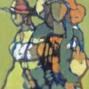 RENE LEROY (b.1932) SIGNED FRENCH CONTEMPORARY ABSTRACT CUBIST PAINTING FIGURES