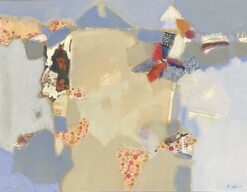 LARGE FRENCH CONTEMPORARY ABSTRACT CUBIST PAINTING - RENE LEROY (B.1932)