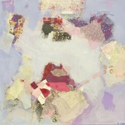 LARGE FRENCH CONTEMPORARY ABSTRACT CUBIST PAINTING - RENE LEROY
