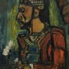 Mid Century French Expressionist Portrait of a Man, framed oil painting
