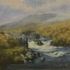 Scottish Highland River in the Mountains, signed Original British Oil Painting