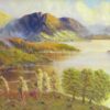 Scottish Highland Loch in the Summer signed oil painting