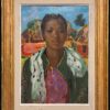 1930-1970 French Signed Oil Portrait of a Woman