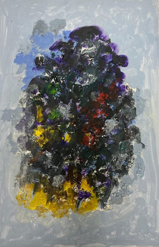 Vivid Burst Abstract Floral Composition with Bold Colors and Dynamic Texture