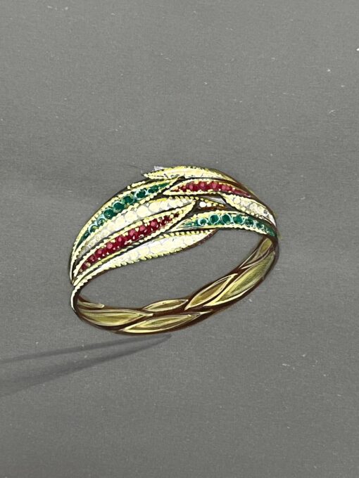 Original Parisian Vintage Jewelry Design Art by Van Cleef & Boucheron Designer