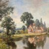 Large 1700 - 1799 European Oil Painting Three Figures in Landscape