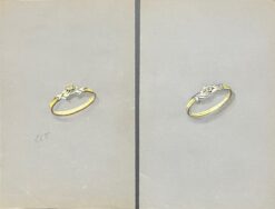 Original Parisian Vintage Jewelry Design Art by Van Cleef & Boucheron Designer