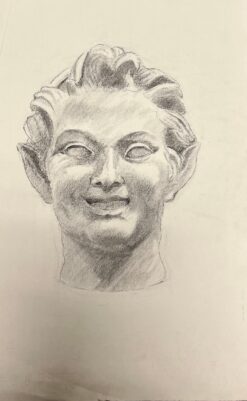 Mid Century French Study of a Smiling Mythical Bust