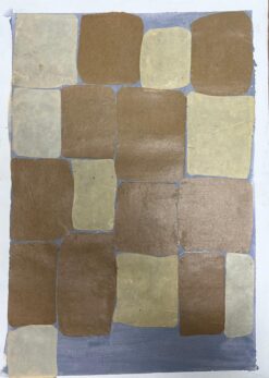 Minimalist Composition of Softened Geometric Shapes in Muted Tones of Beige