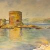 Coastal Fortress with Reflections on Calm Waters St Tropez Landscape