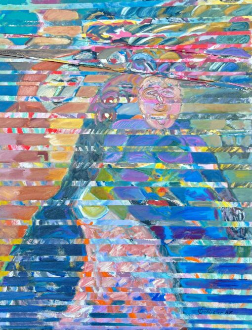 Huge French 1900-1999 Abstract Layers & Hidden Portrait