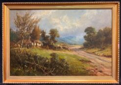 1700 - 1799 Flemish Old Master Oil on Panel Cavalry Skirmish Soldiers & Horses