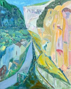 Large French 1900-1999 Abstract Landscape Gorges De Verdon Provence
