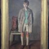 Large Oil Portrait of a Young Boy in Vintage Clothing Signed & Dated 1928