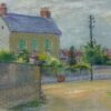 Mid 1900-1999 French Quiet Village Corner Pastel Painting
