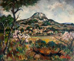 Provence Mountain Landscape French Post Impressionist Signed Oil Painting