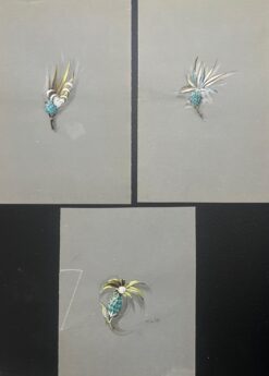 Original Parisian Vintage Jewelry Design Art by Van Cleef & Boucheron Designer