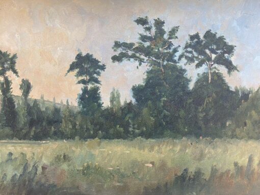 CHARLES CURTELIN (FRENCH 1859-1912) EN PLEIN AIR IMPRESSIONIST OIL - WOODLAND