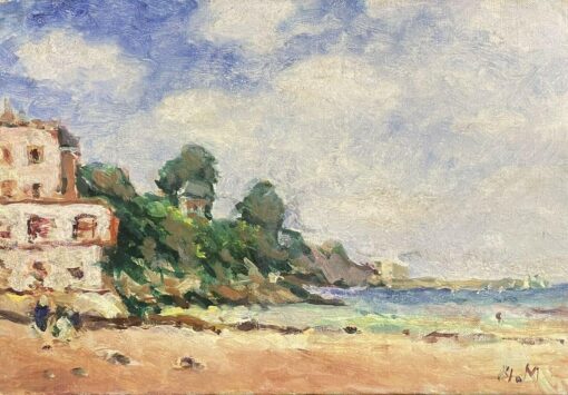 MAURICE MAZEILIE FRENCH IMPRESSIONIST SIGNED OIL - BRITTANY COASTLINE